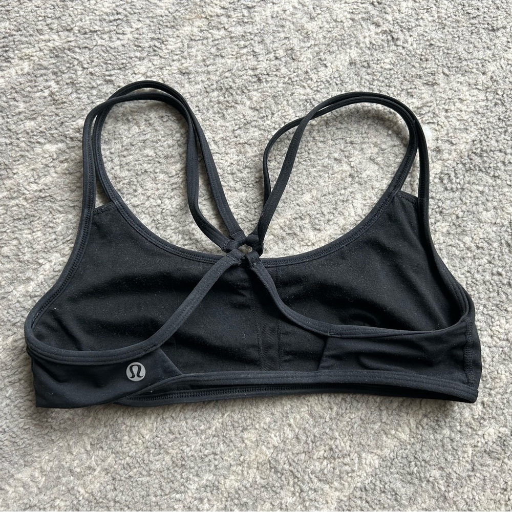 Lululemon Black Strappy Sports Bra 4